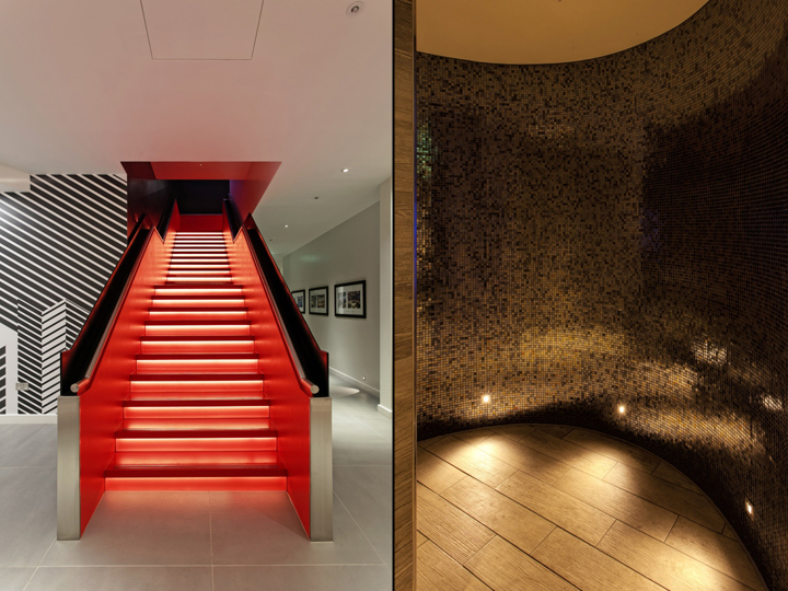 Дизайн спортивного клуба в Великобритании: лестница от Ikon от Optelma