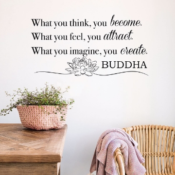 Picture of Become What You Think Wall Quote Decals