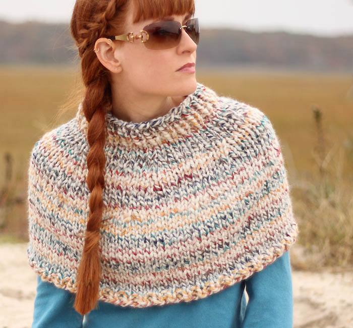 Fog chaser cape knitting pattern