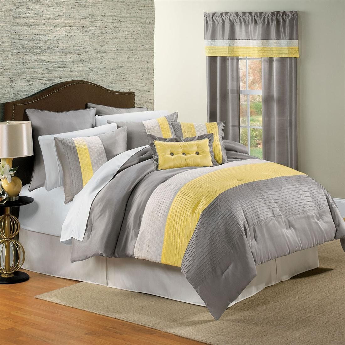 Yellow Gray Bedding Set