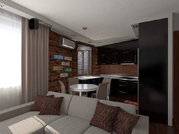 Дизайн интерьера кухни гостиной 20 кв м, фото 36
