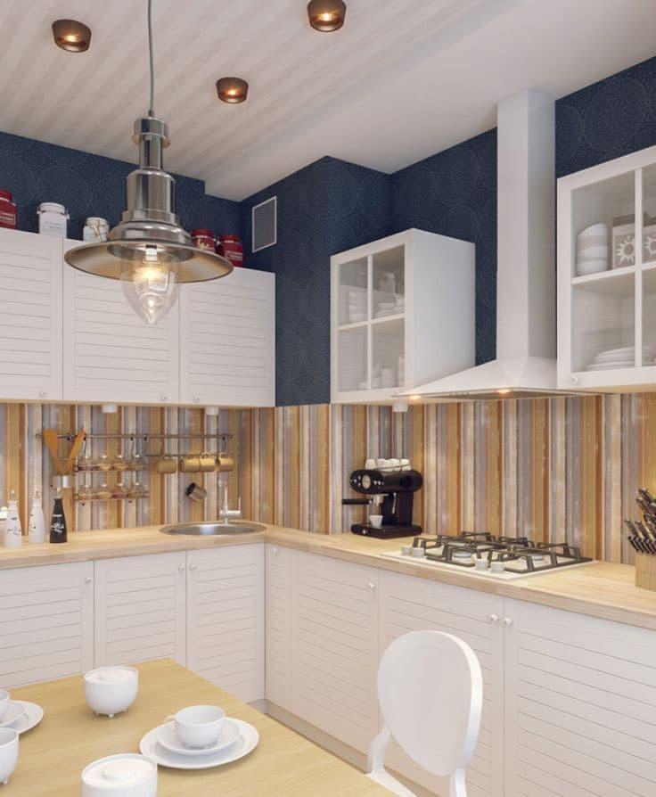 Visual effects on the kitchen 6 square. m 2