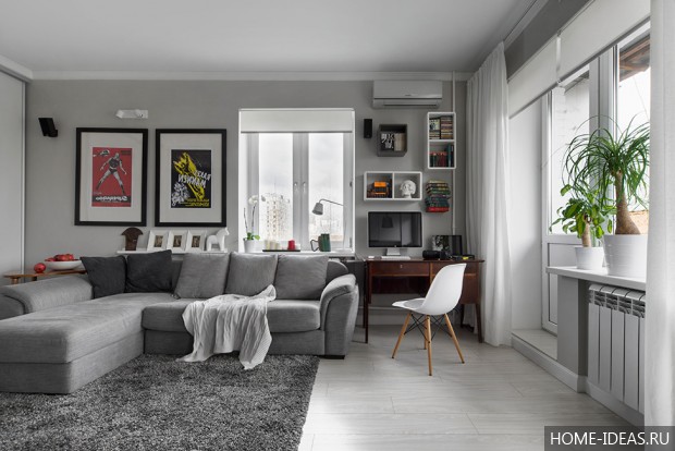 Серый цвет в интерьере квартиры