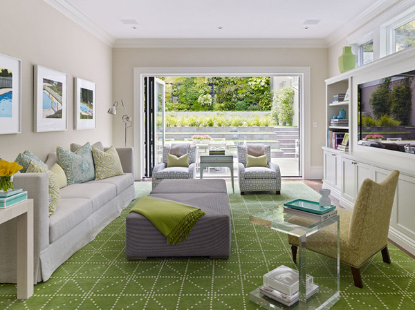 grey green living rooms