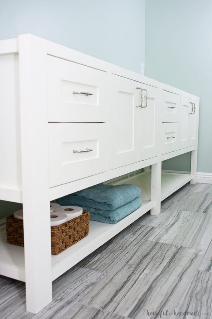 With a little bit of woodworking experience you can build your own bathroom vanity. Build an 8
