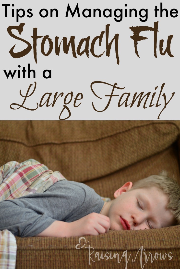 Tis the season for stomach flu - this mom of 10 shares her best tips on managing sickness with a bunch of kids!