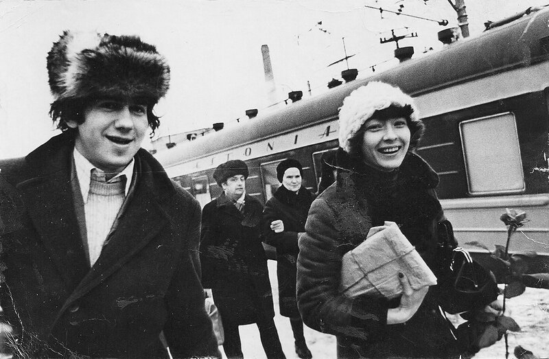 С.Садальский и А.Вертинская на гастролях в Таллинне. 1970-е.
