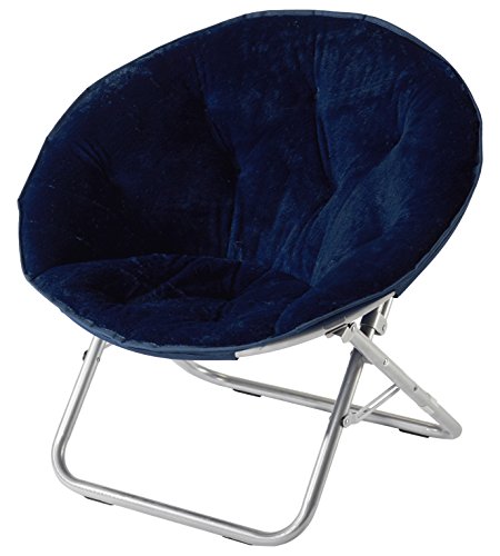 Urban Shop Faux Fur Saucer Chair, Navy - Amazon Exclusive