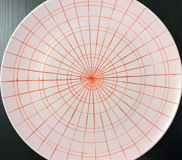 Разметка тарелки для росписи