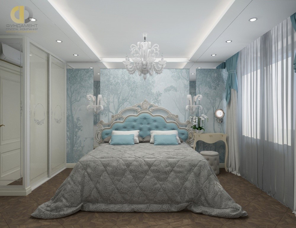 Интерьер спальни в неоклассическом стиле в квартире 
