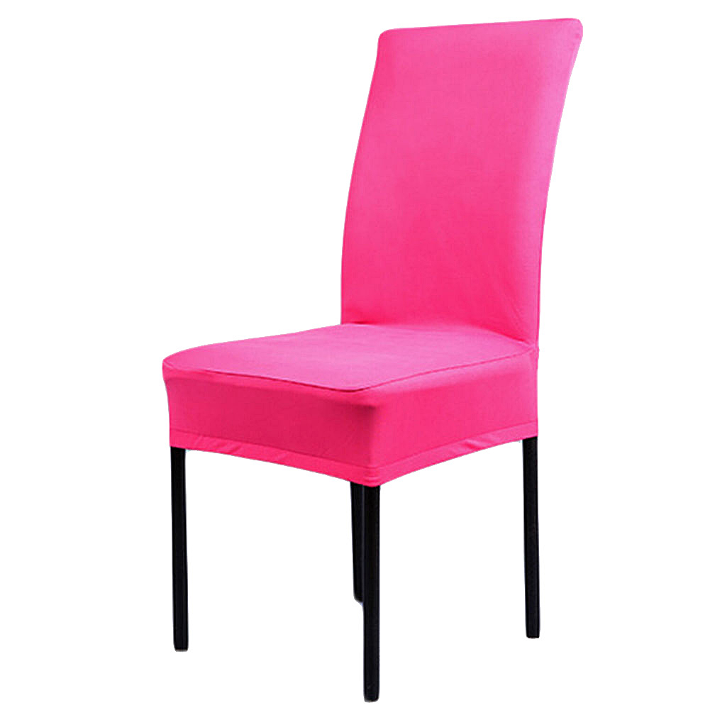 Розовый эластичный чехол на стул