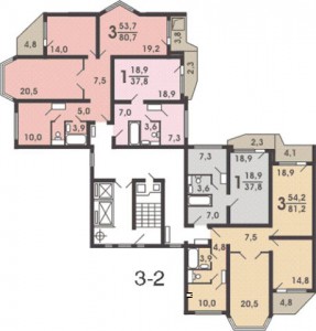 Дом серии П-44т переменной этажности