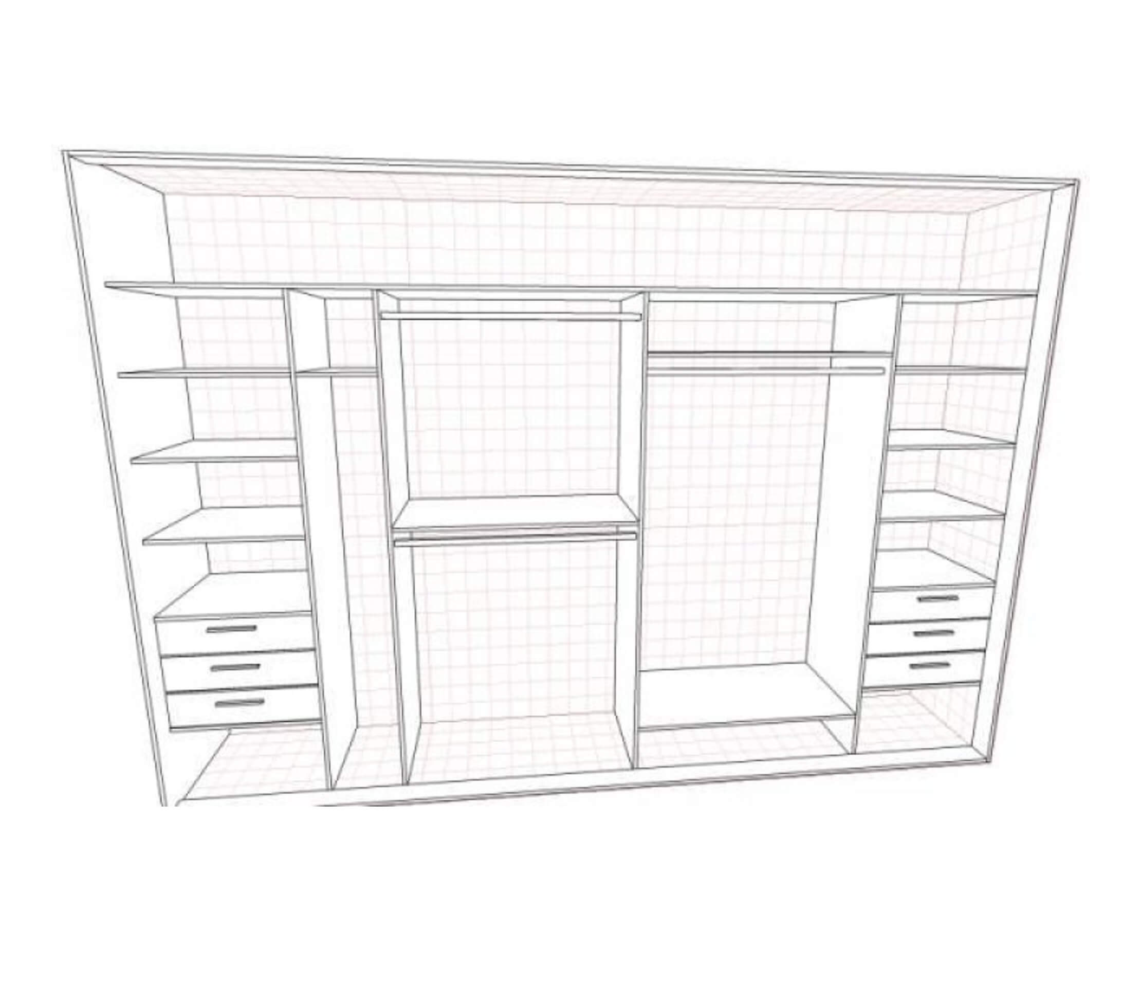 сделать проект шкафа с размерами