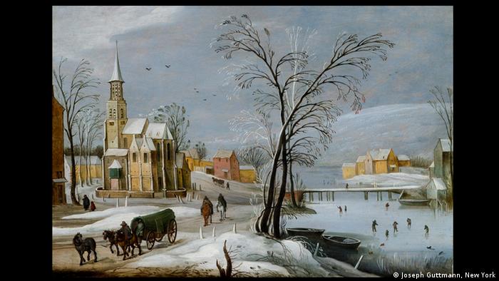 Ян Брейгель Младший. Фламандская деревня зимой